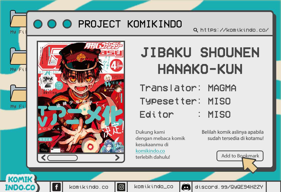 Jibaku Shounen Hanako-kun Chapter 15 Bahasa Indonesia